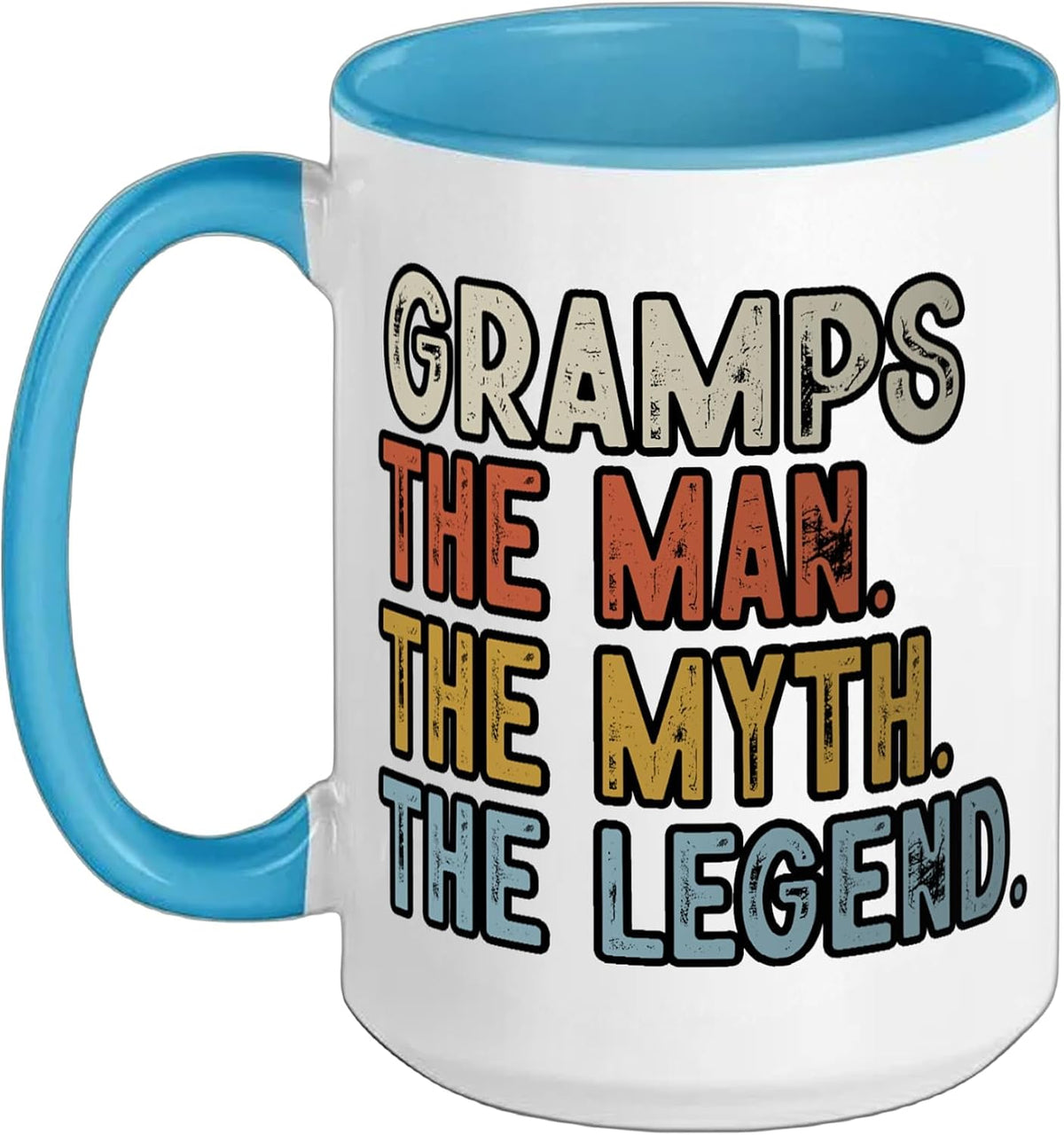 Gramps The Grandpa The Myth The Legend Fathers Day Vintage Ceramic Mug