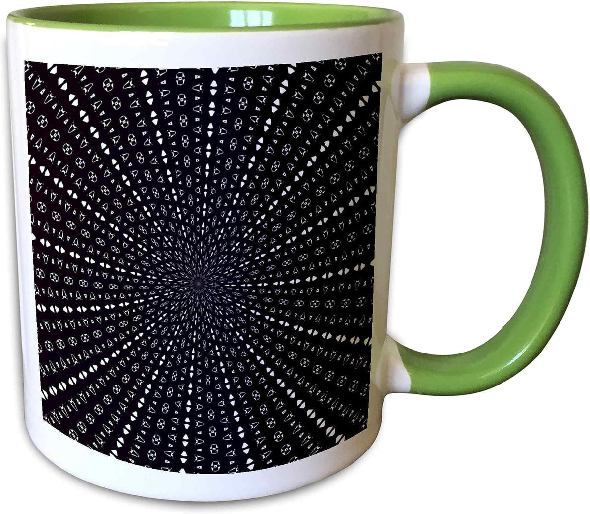 Light Rays Mid-Century Pattern White Ceramic Mug