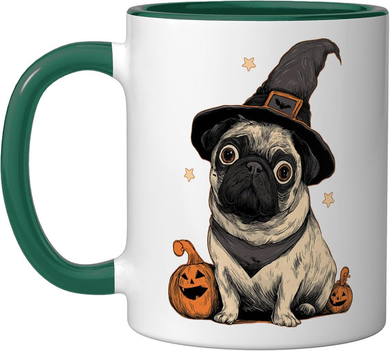 Pug Halloween Dark Ceramic Mug