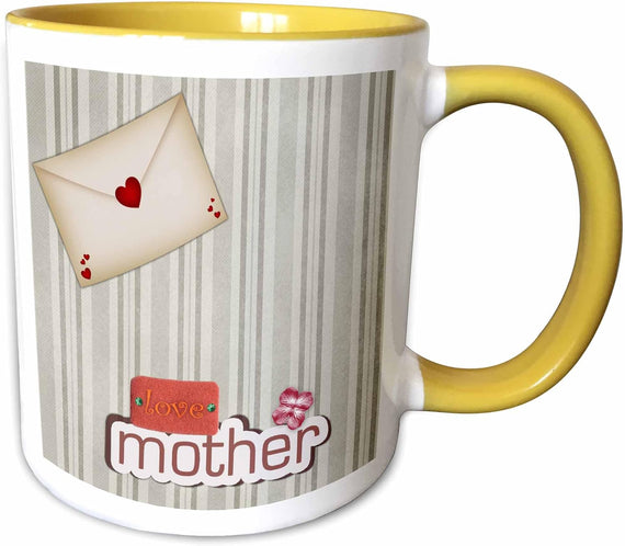 Mothers Day & Envelope Scrapbook Look Ceramic Mug