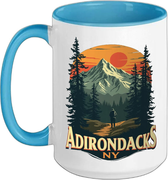 Adirondacks Ny Hiking Mountains Nature Lovers Design Ceramic Mug
