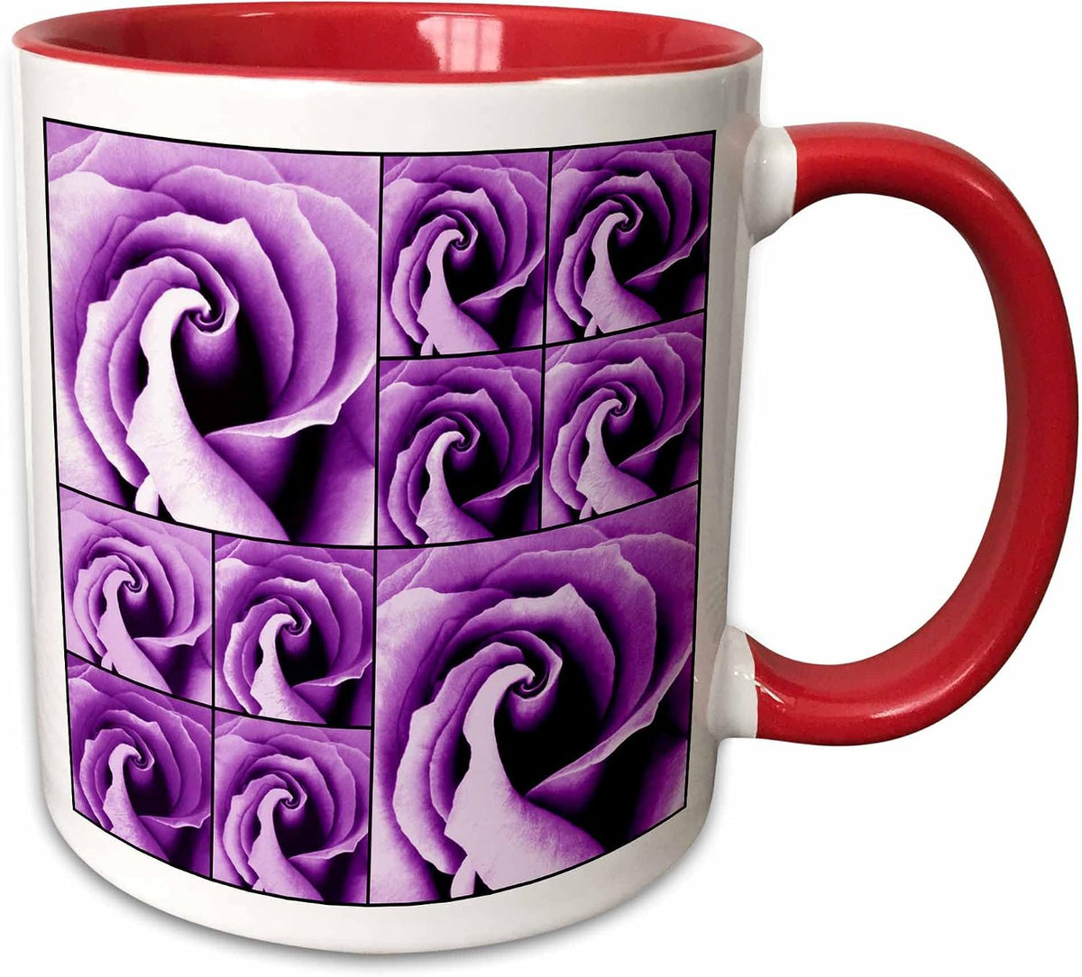 Dreamy Rich Purple Roses With Stained Glass Ceramic Mug