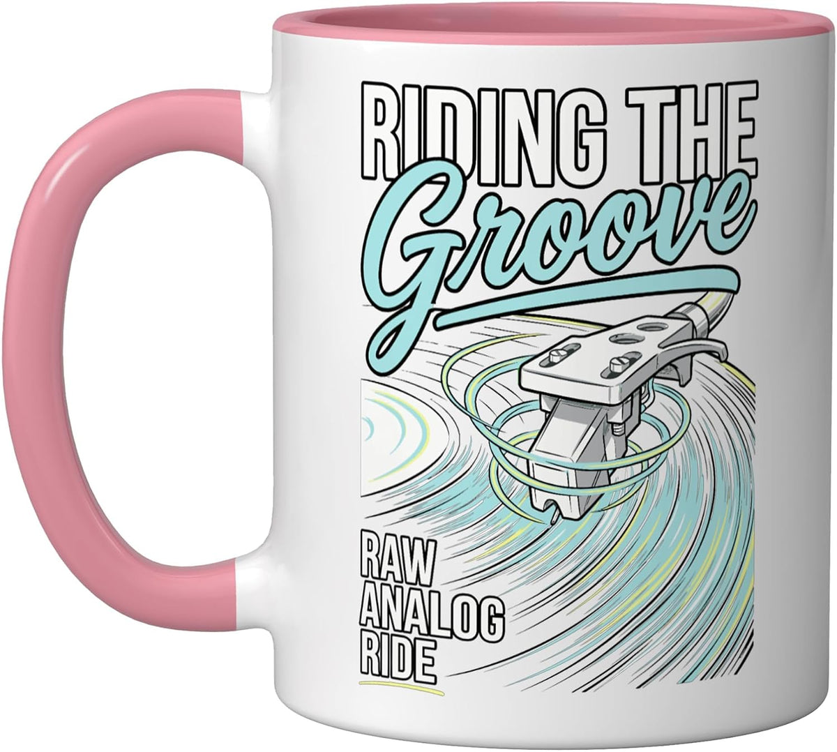 Vinyl Record Collector, Riding The Groove Ceramic Mug