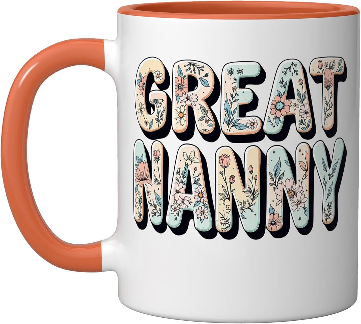 Wildflowers Great Nanny Floral Mother's Day Great Nanny Ceramic Mug
