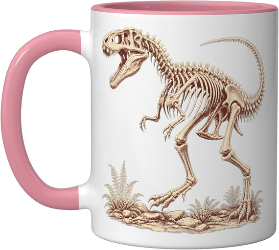 T-Rex Skeleton Vintage Paleontology Ceramic Mug