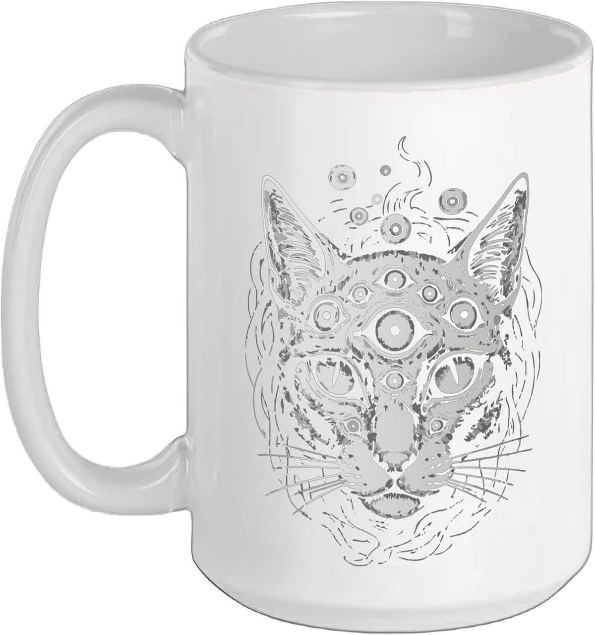 Weirdcore Cat Grunge Alt Harakuju Trippy Creepy Horror Ceramic Mug