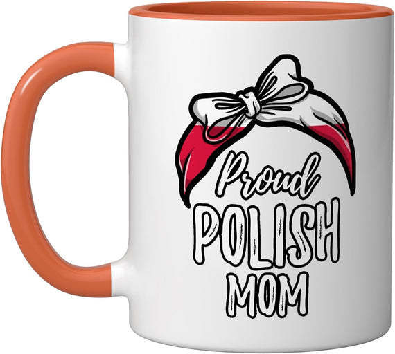 Proud Polish Mom Mothers Day Poland Flag Ceramic Mug