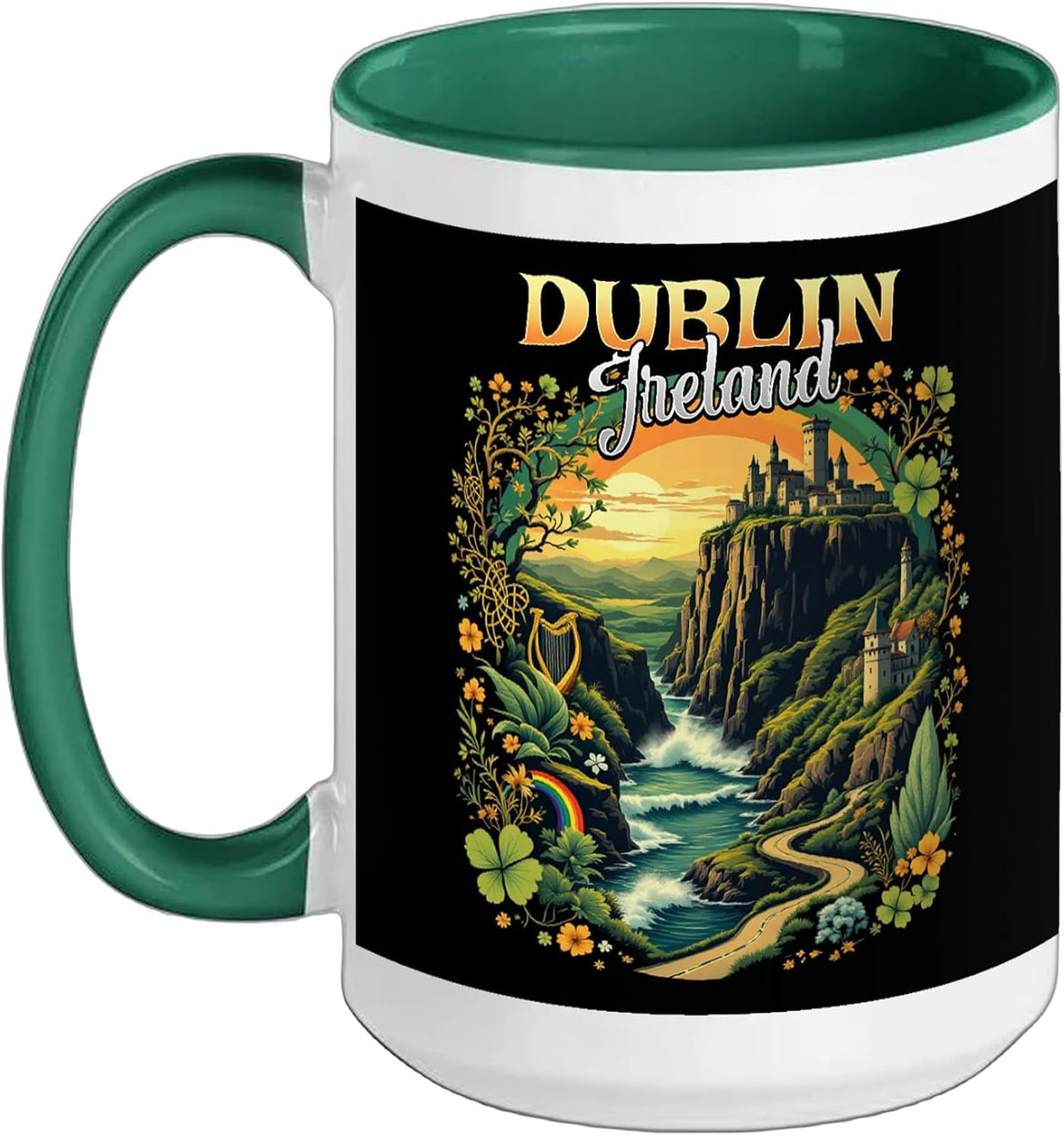 Dublin Ireland Vacation Trip Irish Souvenir Ceramic Mug