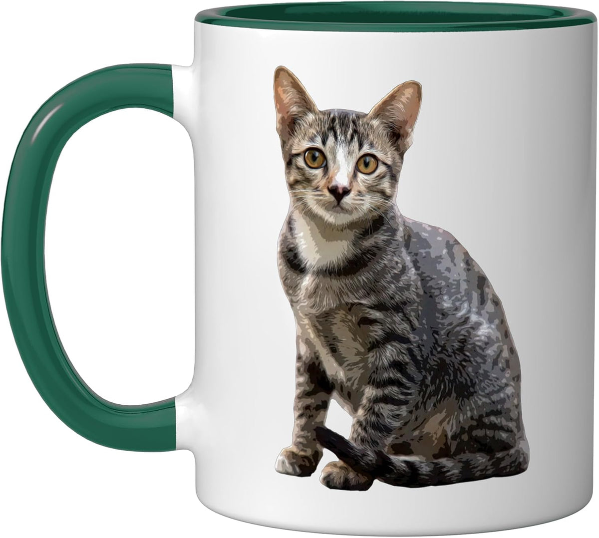 Cat Vintage Portrait Pet Tomcat Design For Animal Lovers Ceramic Mug
