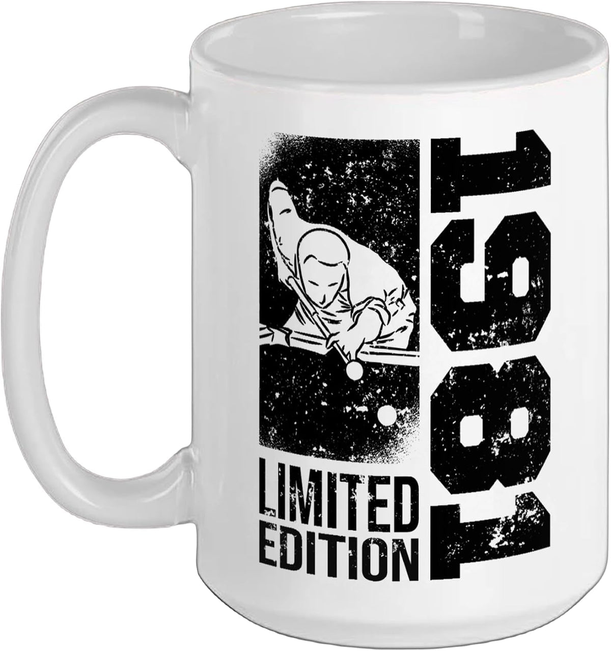 Billiards Snooker-Game Vintage 1981 Birthday Pool-Billiard Ceramic Mug