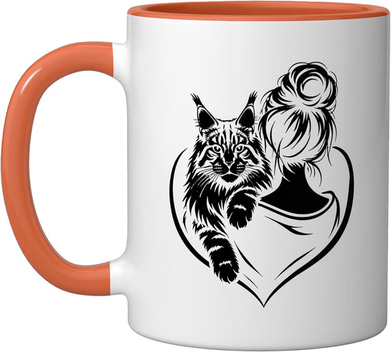 Maine Coon Cat Mom Rare Smoke Coat Color Silver Undercoat Ceramic Mug