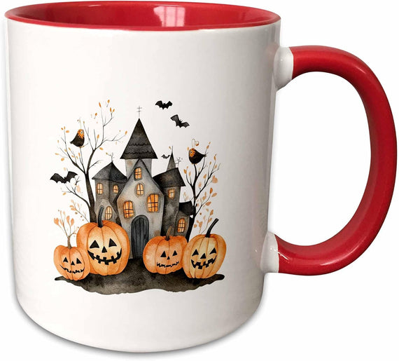 Haunted House Laughing Jack Lanterns Ceramic Mug