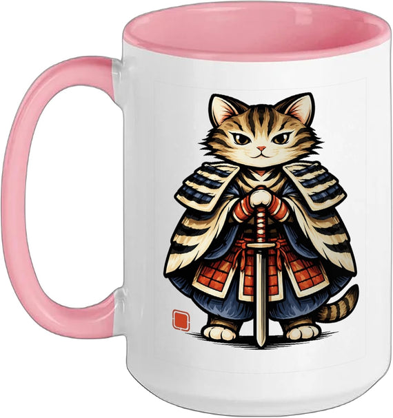Japanese Samurai Cat Kawaii Tattoo Ninja Cat Ceramic Mug