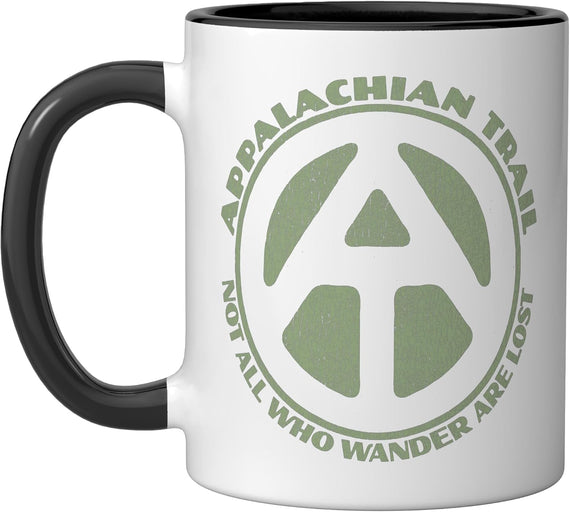 Appalachian Trail Not All Who Wander Distressed Vintage Ceramic Mug