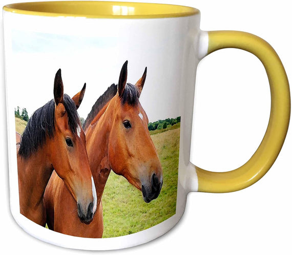Print Of Pair Of Horses Painting Ceramic Mug