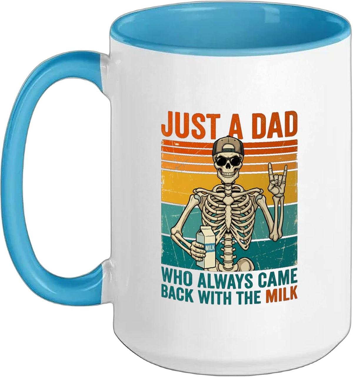 Skeleton Papa Just A Dad Who Always Came Back With The Ceramic Mug