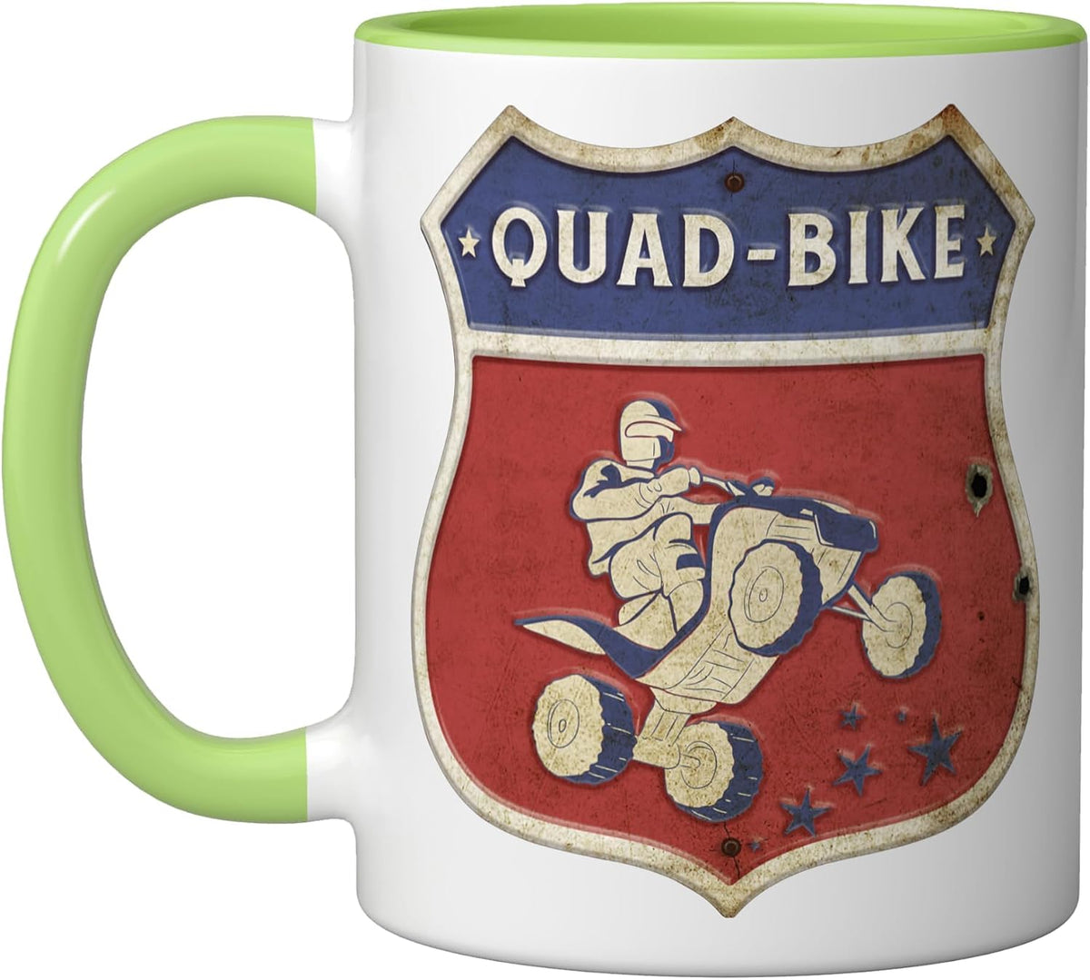Quad-Bike All-Terrain-Vehicles Retro Offroad Motorsport Ceramic Mug