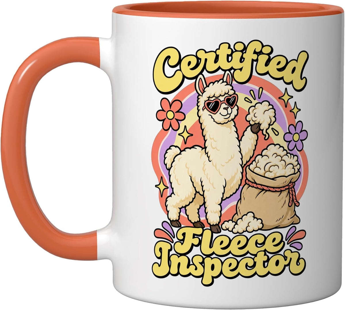 Alpaca Certified Fleece Inspector Funny Farm Owner Ceramic Mug