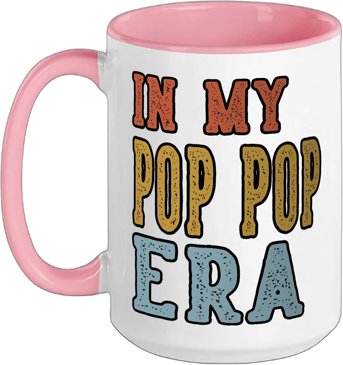 In My Pop Pop Era Retro Funny Fathers Day Ceramic Mug