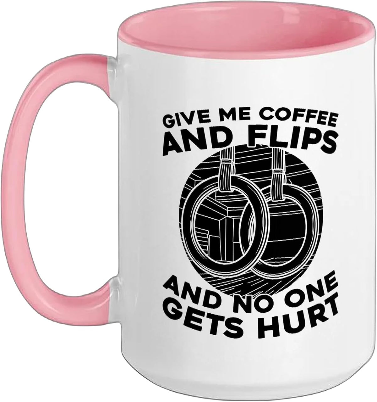 Give Me Coffee And Flips Funny Gymnast Ceramic Mug