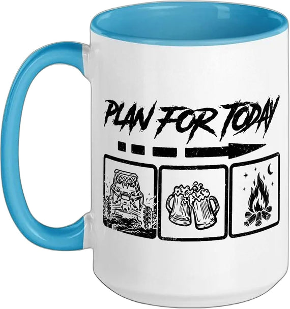 Plan For Today Vintage Atv Beer And Campfire Outdoor Ceramic Mug