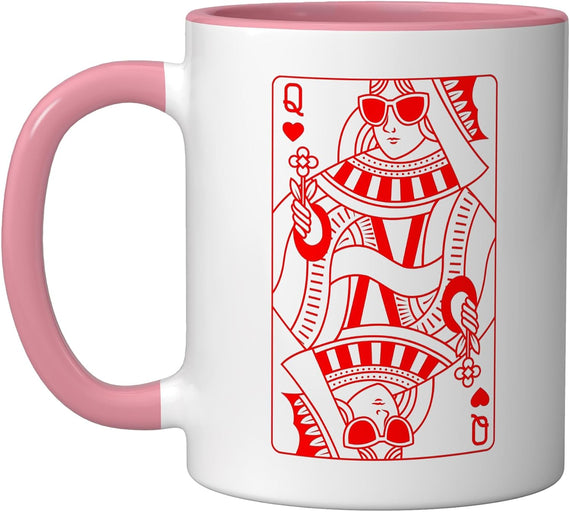 Poker Queen Casino Gambling Card Game Hand Bluff Fold Ceramic Mug