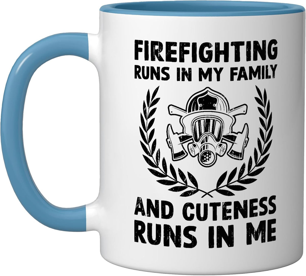 Firefighting Runs In My Family Cuteness Kids Ceramic Mug