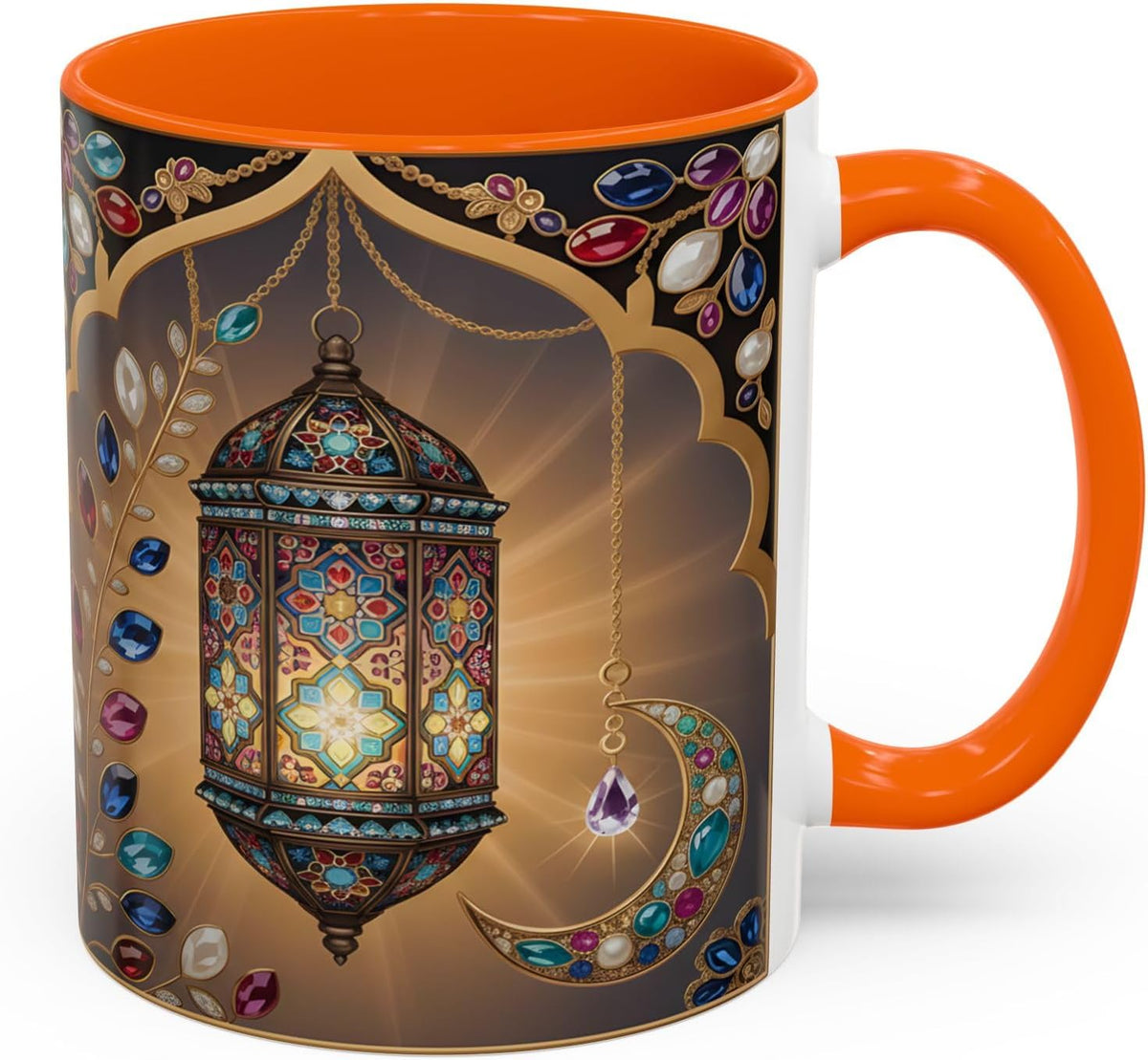 Ramadan Lantern Crescent, Eid Ramadan Celebration Gift Ceramic Mug