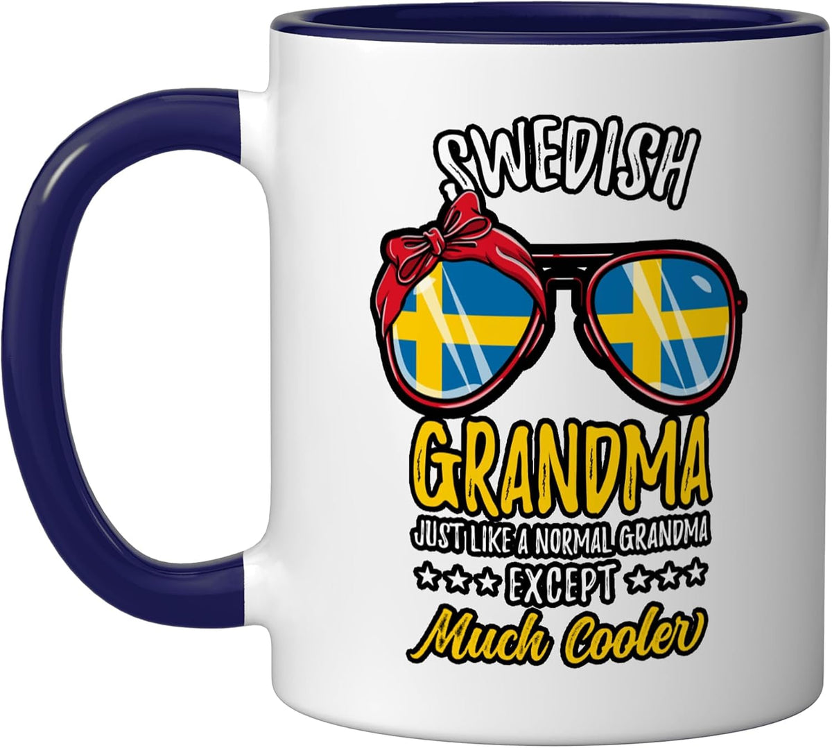 Cool Swedish Grandma Sunglasses Swedish Family Christmas Ceramic Mug