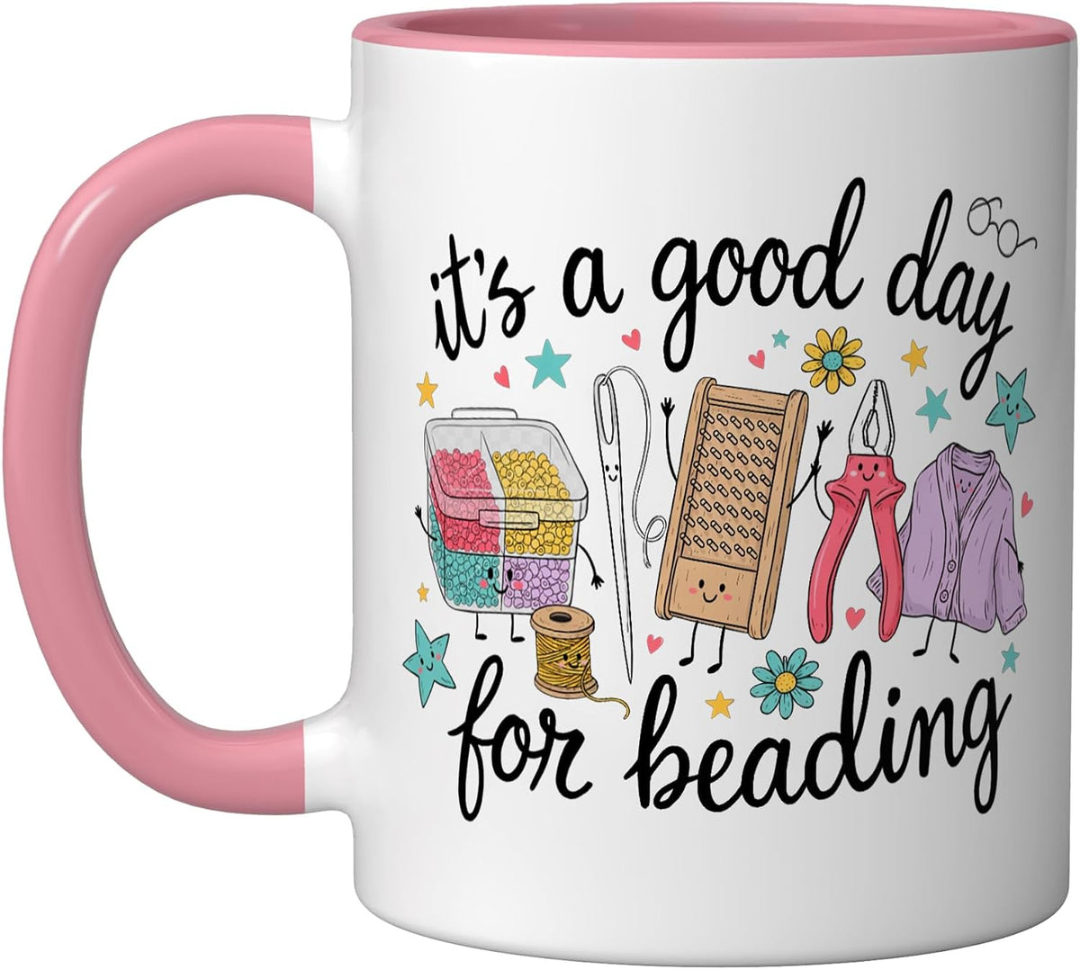Beading Beadwork Stringing Beadcraft Beader Beaders Ceramic Mug