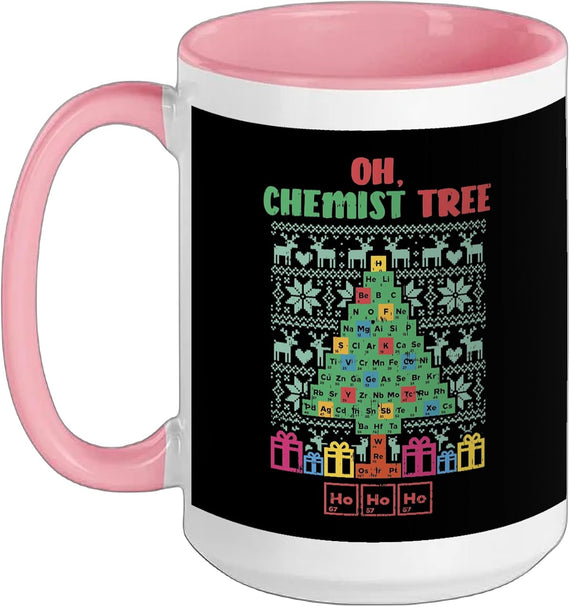 Christmas Chemist Tree Shirt Chemistry Physics Periodic Ceramic Mug