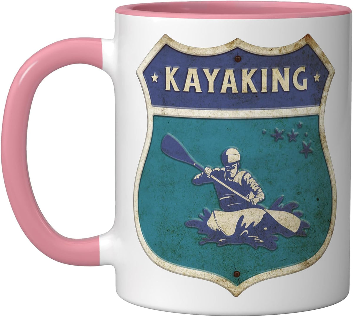 Kayaks Canoe Rifting Paddle Boat Kayaking Vintage Kayak Ceramic Mug