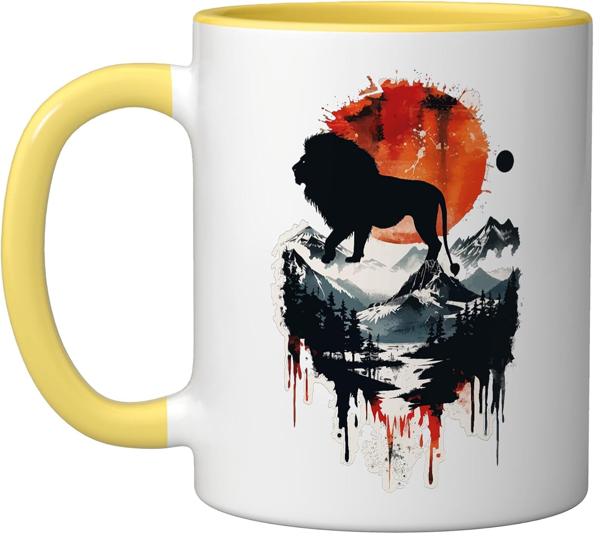 Lion Landscape Ceramic Mug