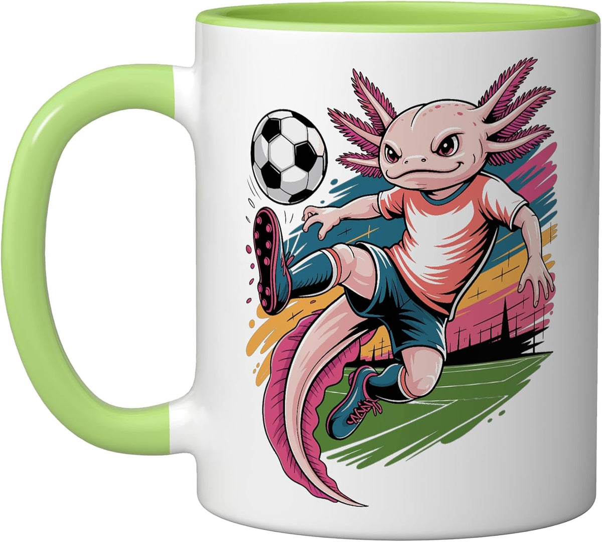Soccer Axolotl Pop Arts Ceramic Mug
