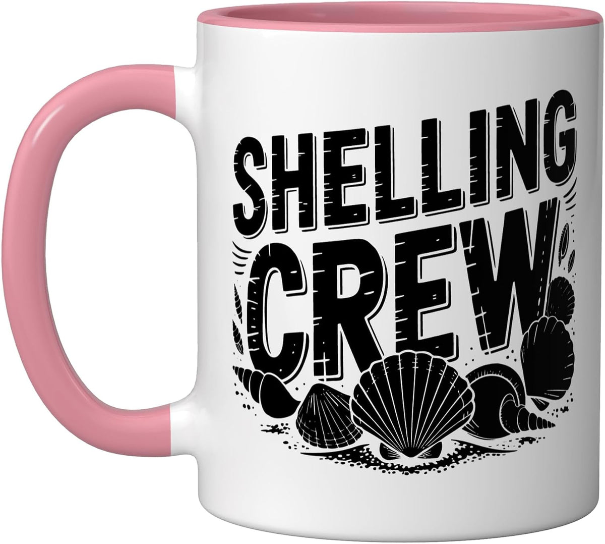 Shelling Crew Beach Vacation Family Shells Together Ceramic Mug