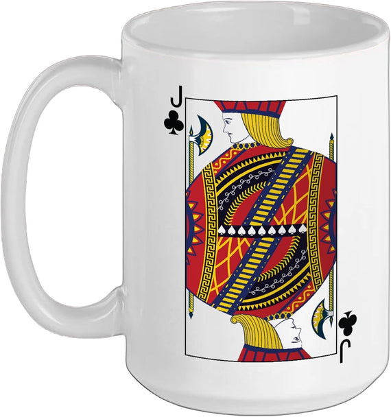 Jack Of Clubs Poker Card Playing Card Blackjack Card Ceramic Mug
