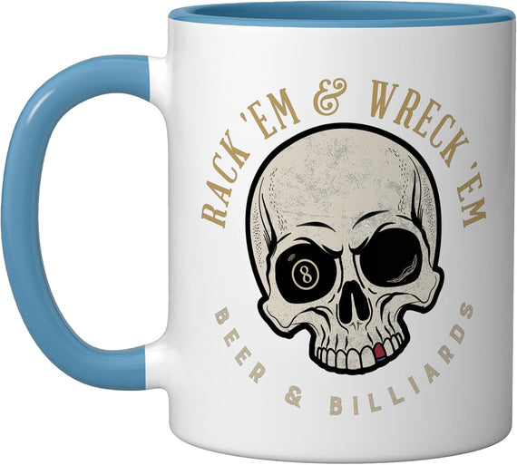 Pool Player Billiard Enthusiast Fun Ball Skull Ceramic Mug