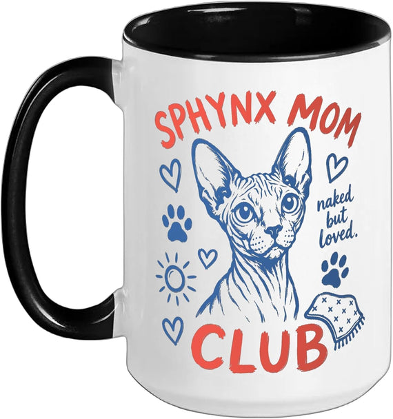 Sphynx Mom Club Cat Lover Christmas Ceramic Mug
