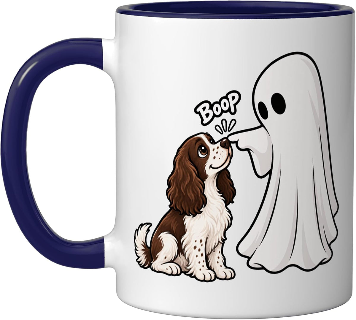Funny Ghost English Springer Spaniel Boop Halloween Dog Ceramic Mug