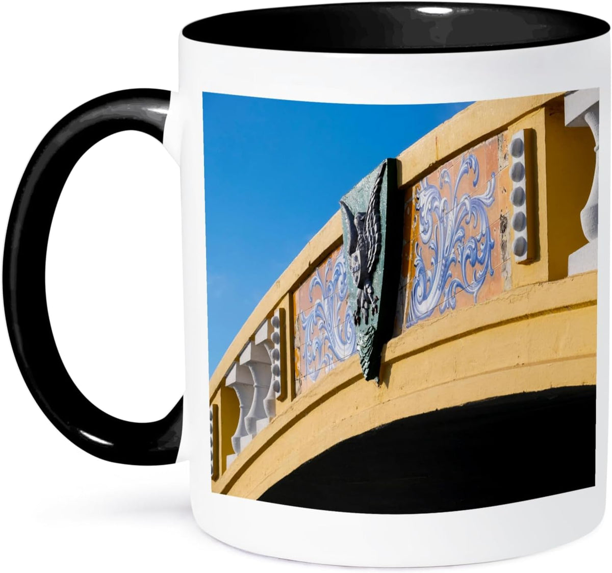Portugal. Aveiro, Footbridge Over Canal. Ceramic Mug