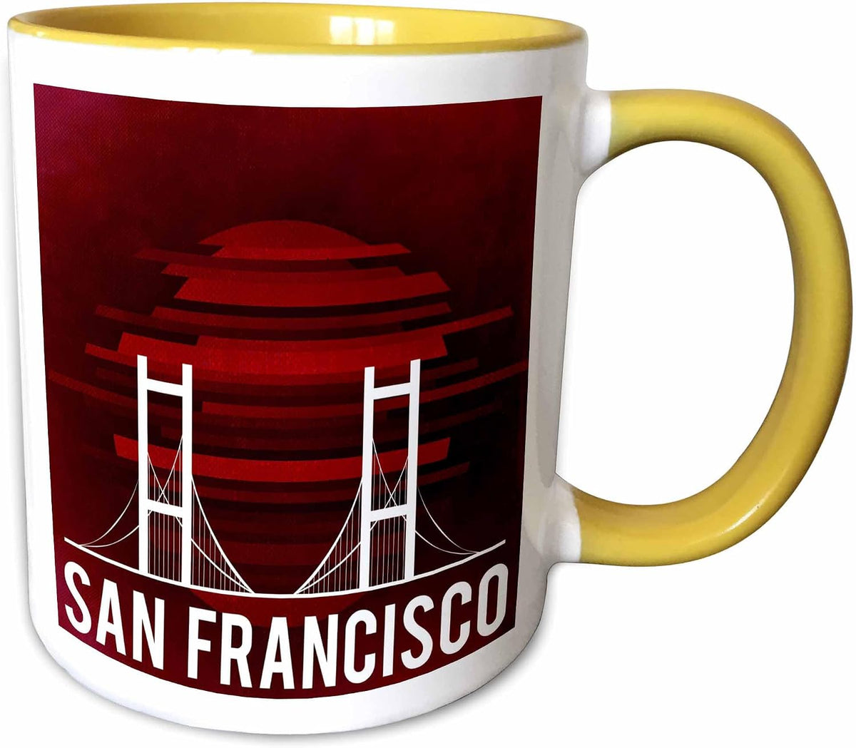 California San Francisco Patriotic Bridge Ceramic Mug