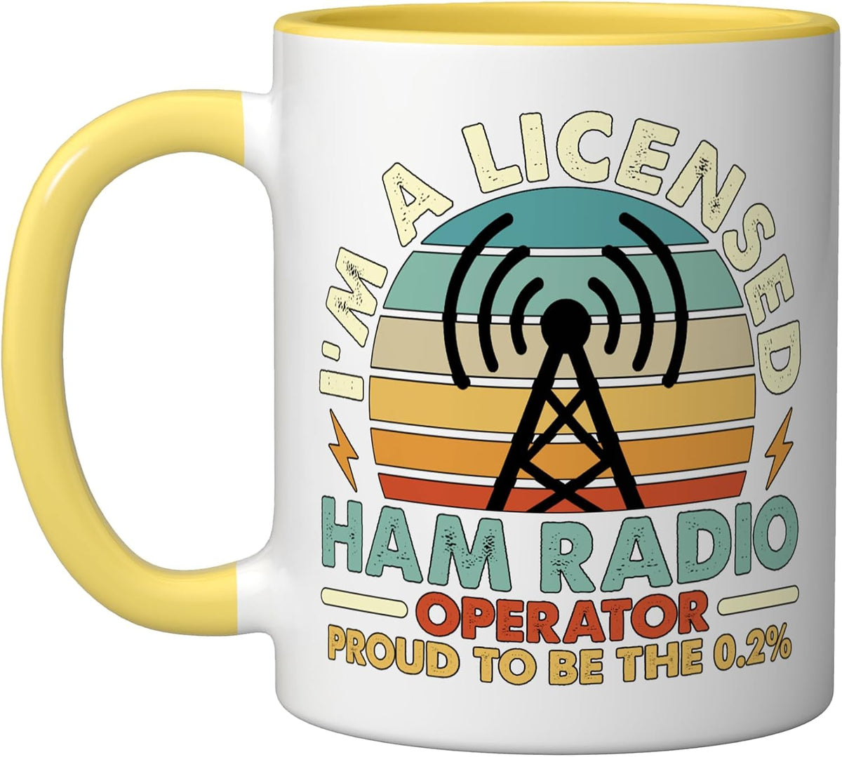 I'm A Licensed Ham Radio Retro Amateur Operator Ham Radio Ceramic Mug
