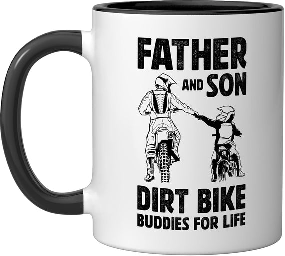 Dirt Bike Father And Son Dirt Bike Dad Of A Dirt Biker Dad Ceramic Mug