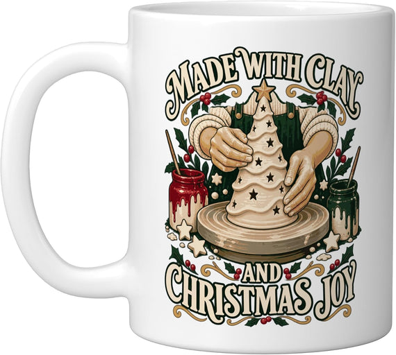 Christmas Pottery Clay Artist Ceramic Tree Wheel Ceramic Mug