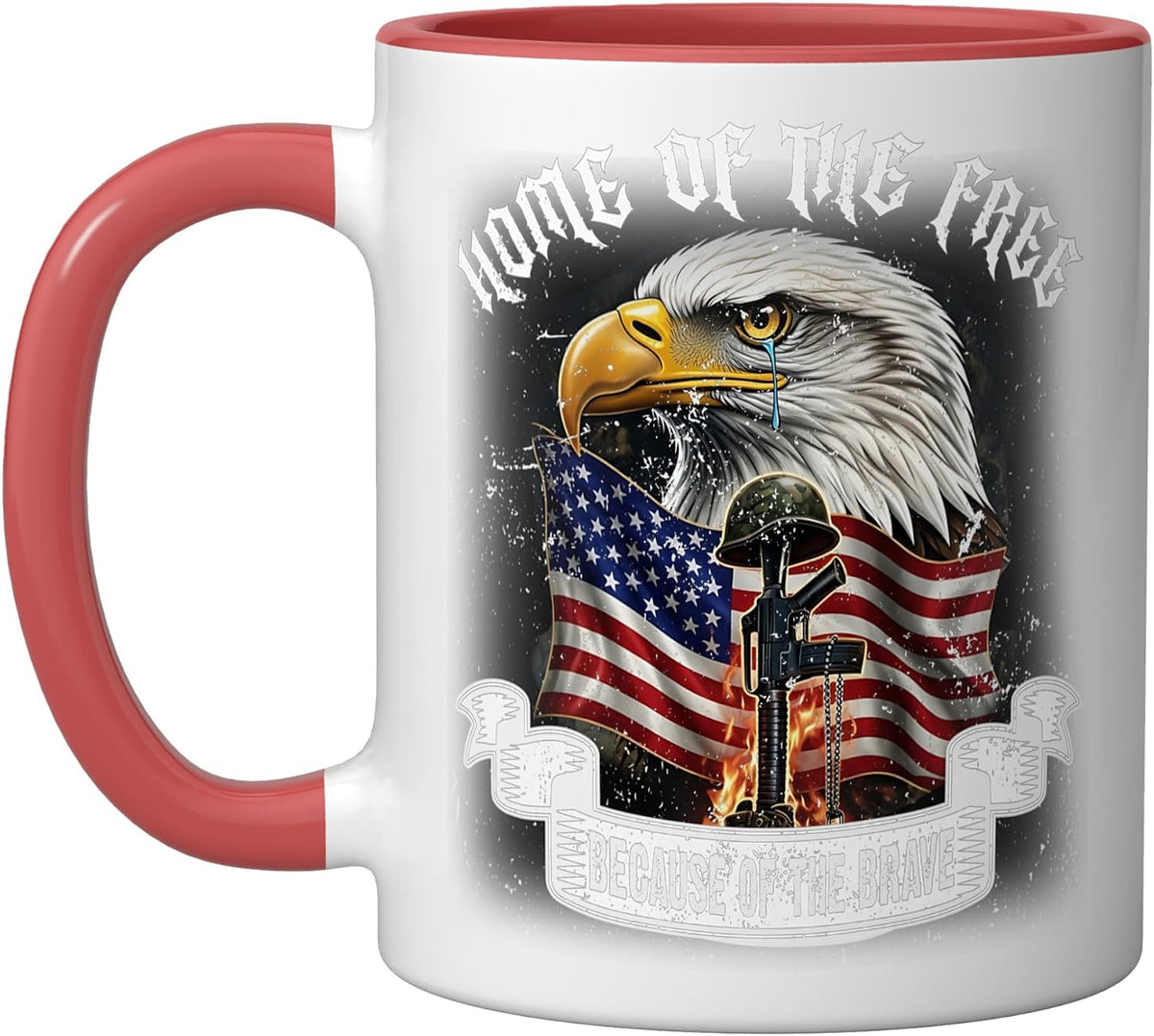 Home Of The Free Because Of The Brave Ceramic Mug