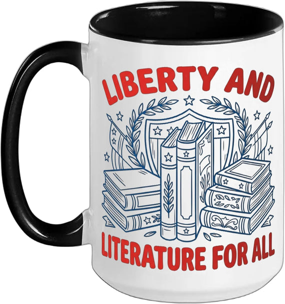 Liberty And Literature For All Reading Usa Ceramic Mug