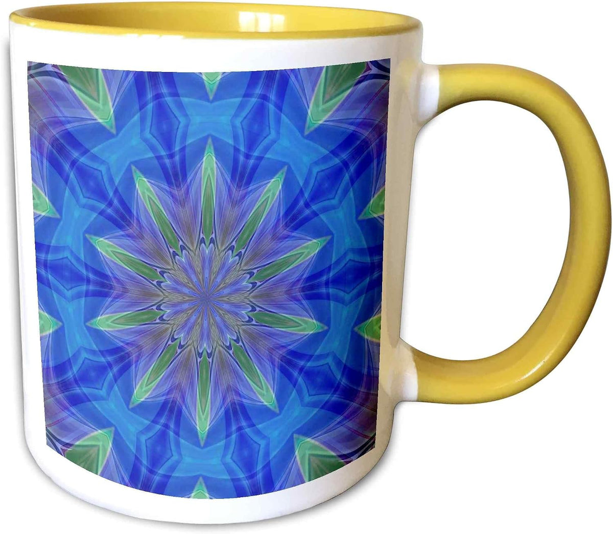 Multi-Layered Radial Pattern Ceramic Mug
