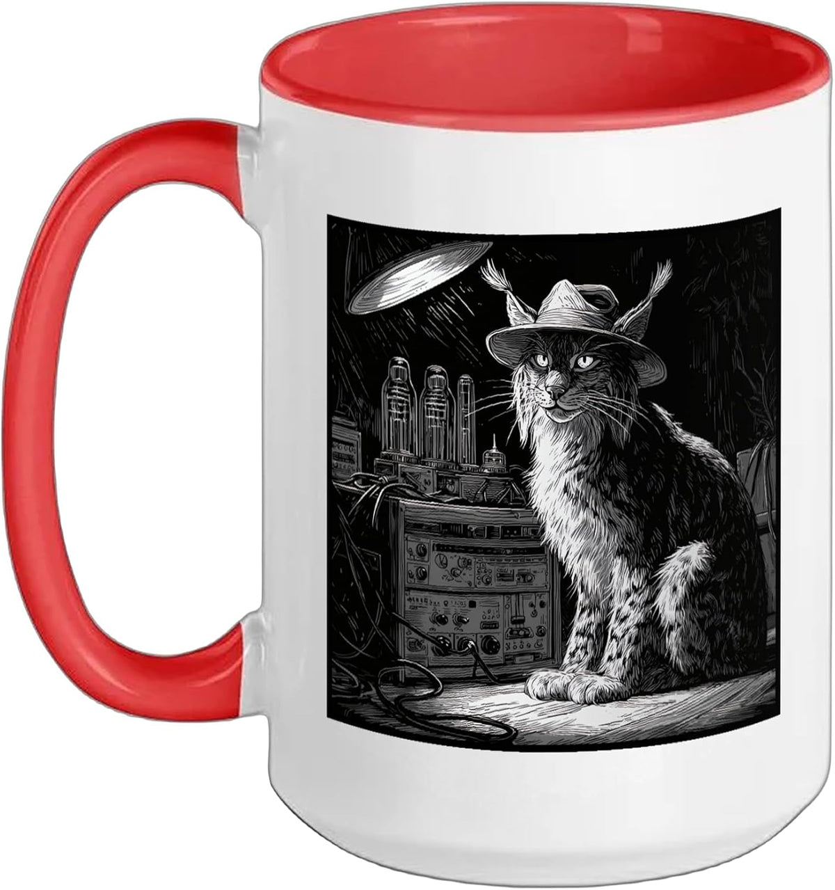 Cat Ham Operator Radio Broadcast Vintage Amateur Ceramic Mug