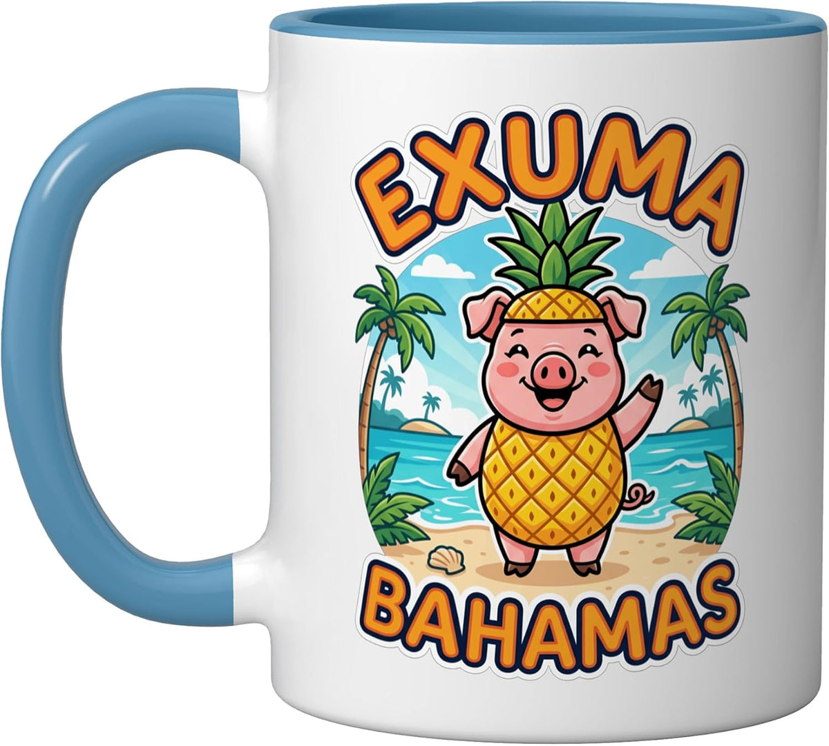 Exuma Bahamas Pineapple Pig Ceramic Mug