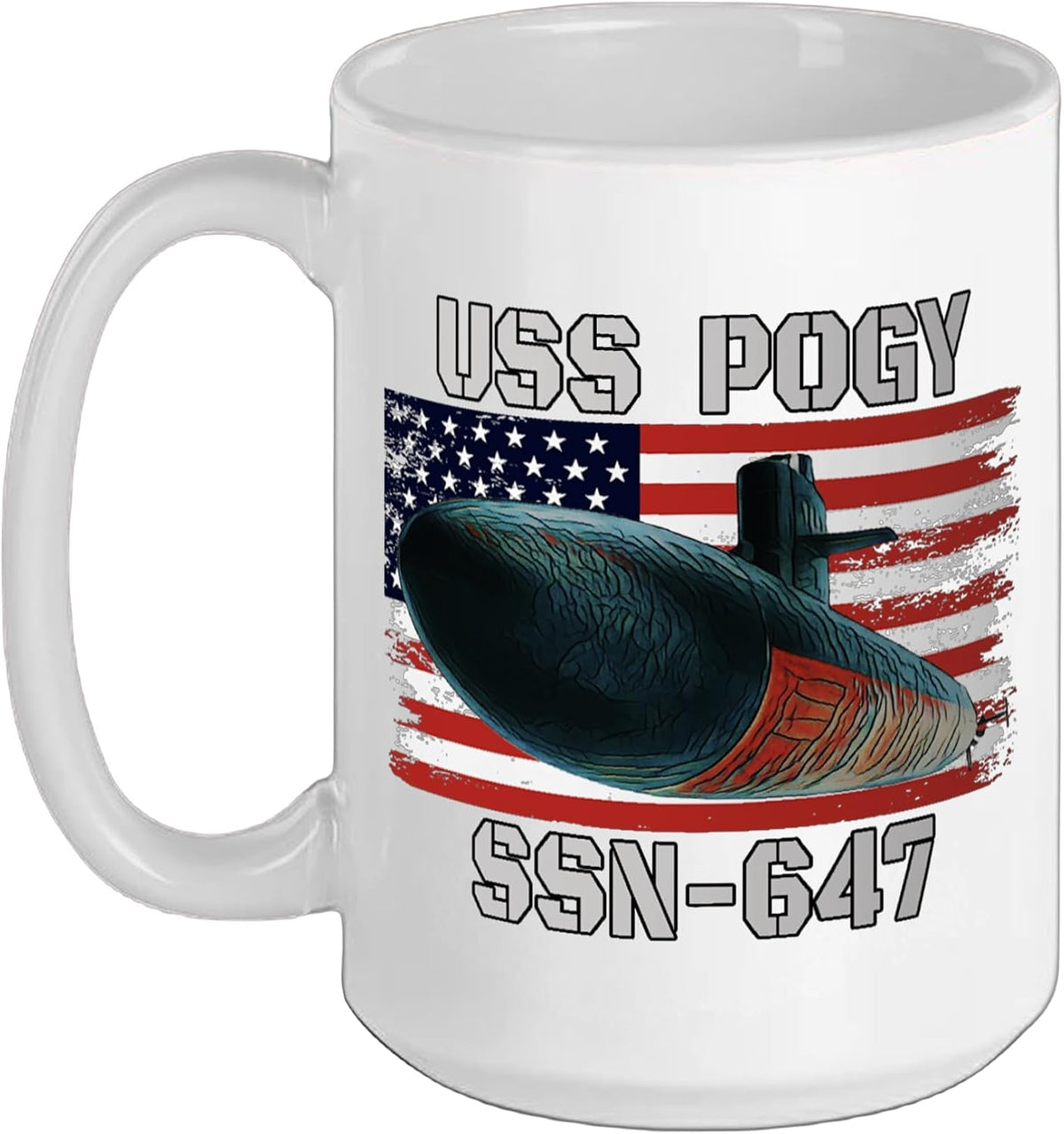 Submarine Uss Pogy Ssn-647 Veteran Grandfather Dad Son Ceramic Mug